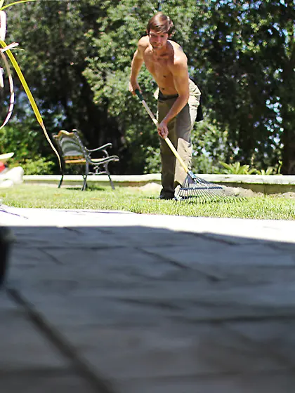 Slutty blonde woman seduces