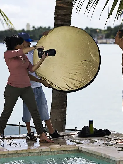 Olivia O'Lovely takes her sexy lace lingerie in front of th