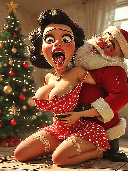 Xmas cards,  Housewives and Black Santa