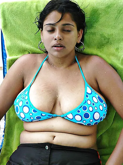 Non naked giant boob indian in bathing suit