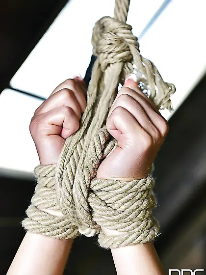 Skinny bdsm brunette