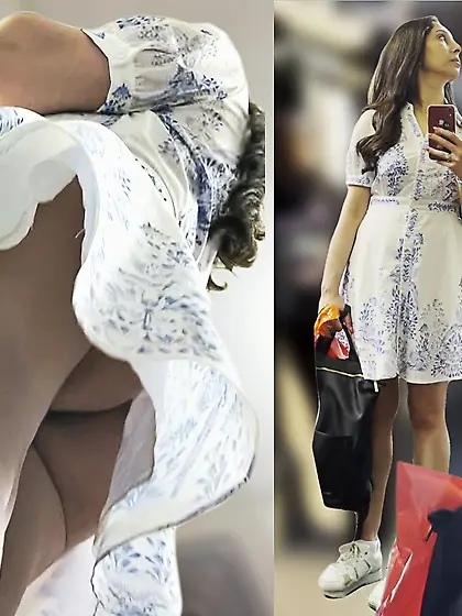 Middle Eastern MILF Ass Upskirted in Public