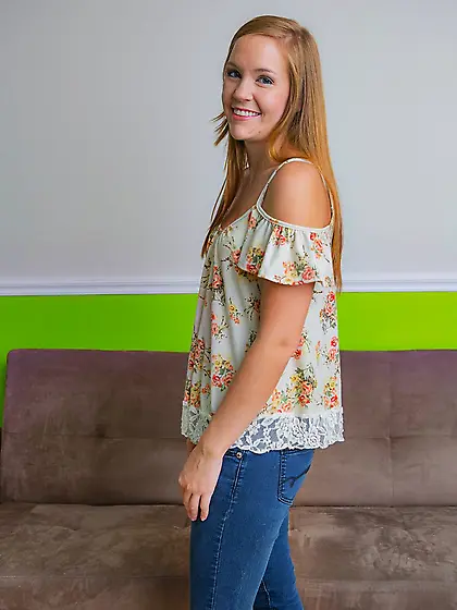 American tiny tits lingerie striptease