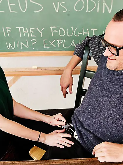 The lusty teen Rylie Richman is hardly fucking the teacher for t