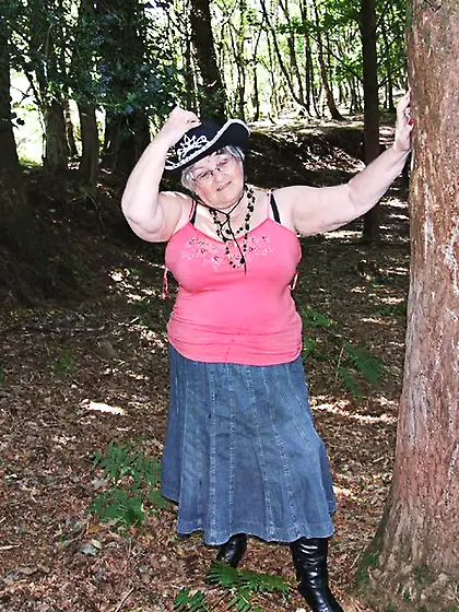 BBW Flashing Grandma Libby from United Kingdom
