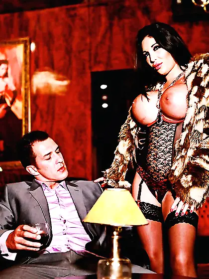 British giant tits stockings brunette