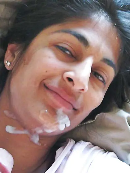 Indian wifey facial cumshot