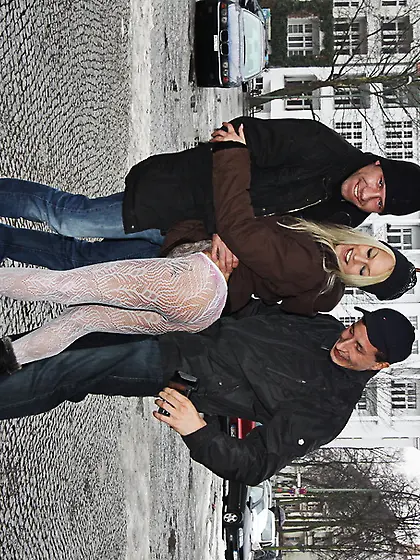 Blonde slut sucks cocks