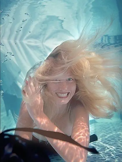 Hot Mom Swimming Underwater