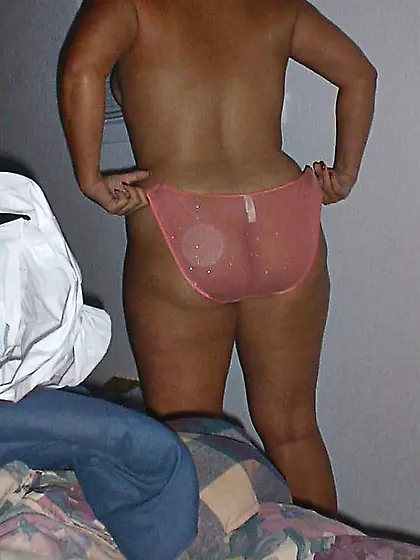 Spy pic--sparkly fullback panties on her ass