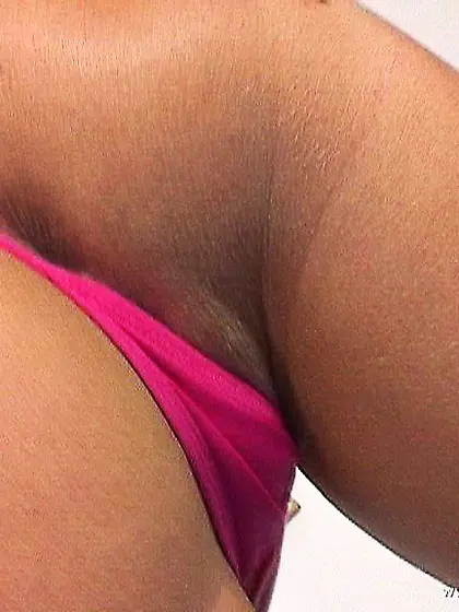 Angel Snow takes her little panties on the bed and then plays wi