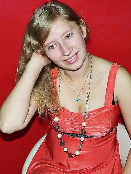 White girl blonde hair