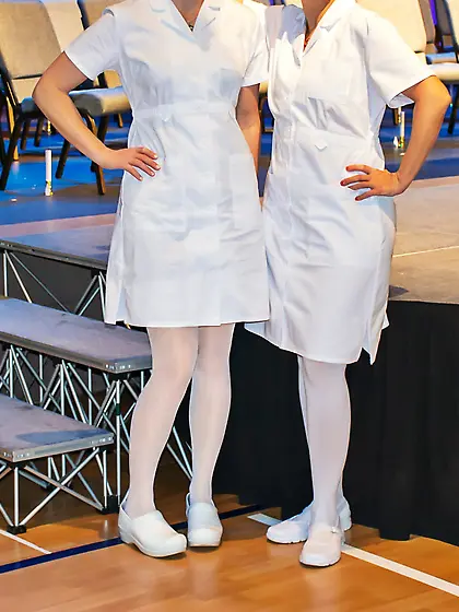 Wife in White Tights and Pantyhose