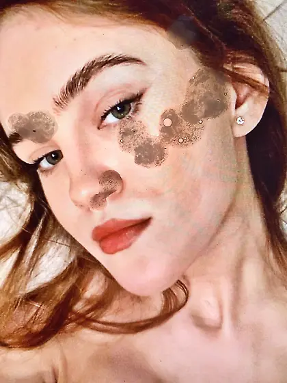 Cutie Yana natura got some cummies on her face