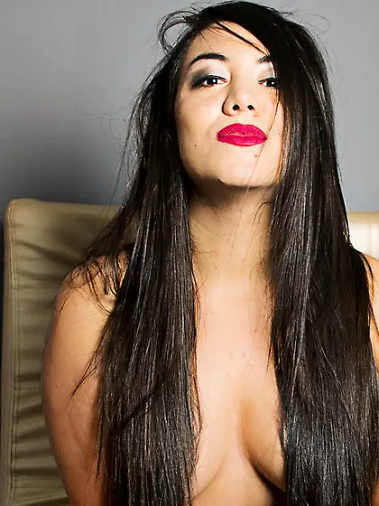 Latin girl brown hair