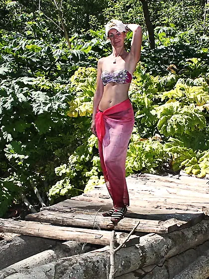 In riverbed little river Sherbikha