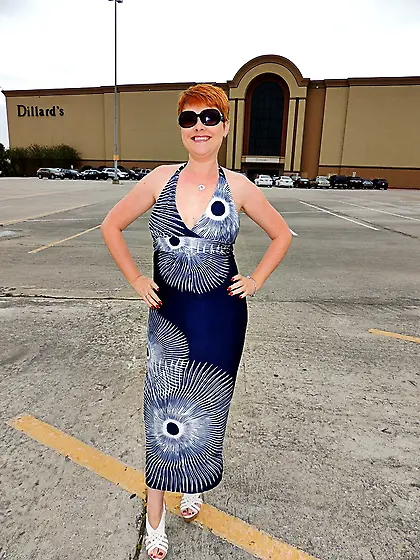 Busty redhead hid malls
