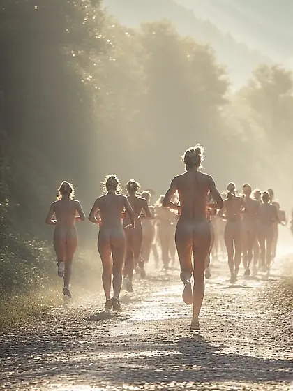 Nude Women's Triathlon & Marathon