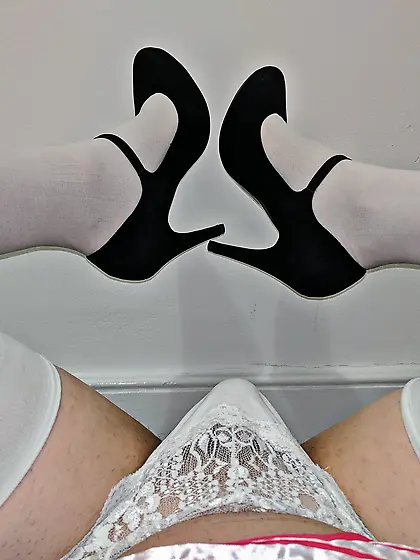 Lingerie and heels