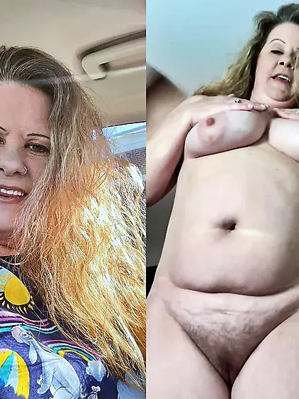 Photo for friends vs private photo (blond milf)