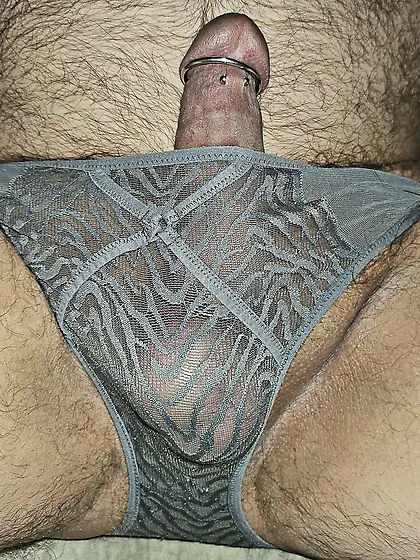 Cock in Grey Panties