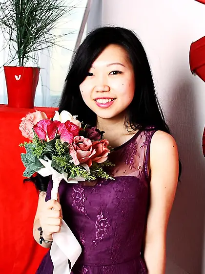 Asian teen snapshot black