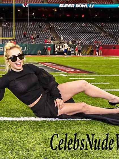 Lady Gaga Upskirt At 2017 Super Bowl On NRG Stadium In Houston