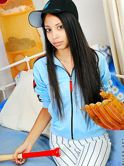 Exquisite brunette black baseball