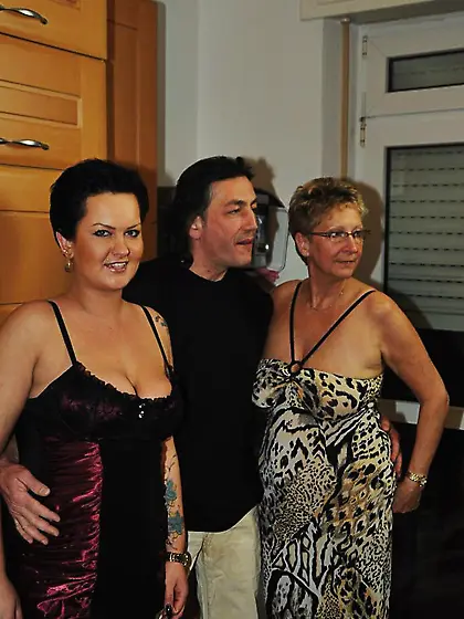 German women with hot bodies treat this lucky mofo to hard sex