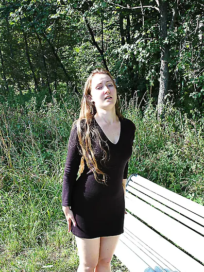Teen pisses on a park bench