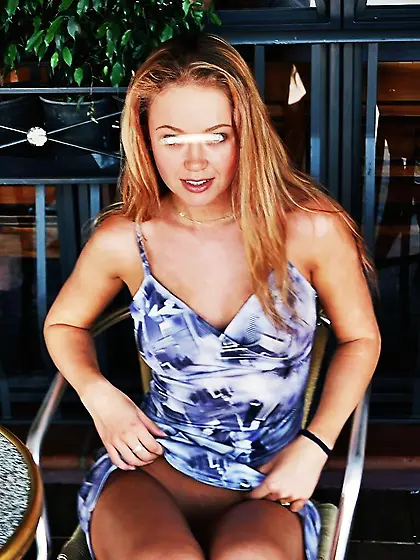 Mare Nasson gorgeous blonde public flasher 4