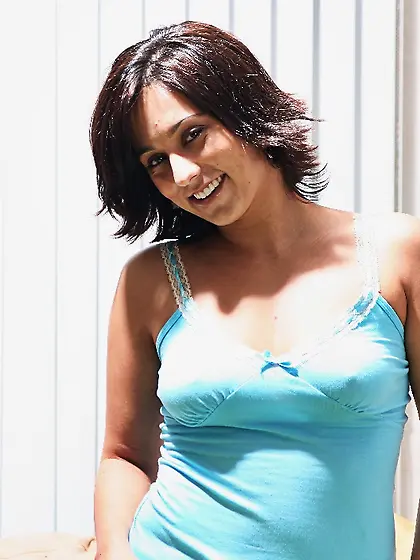 Reena Sky kneels before her handsome lover and blows a throbbing