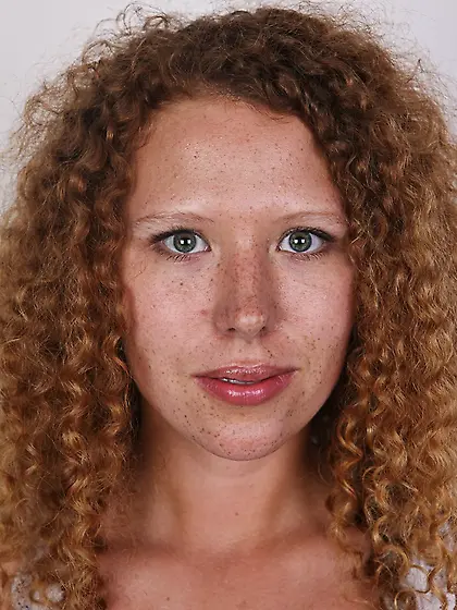 Curly hair chick cute