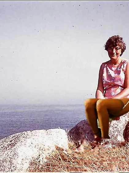 Sylvia displays more stocking tops