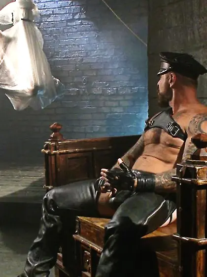 Bearded dude leather mask