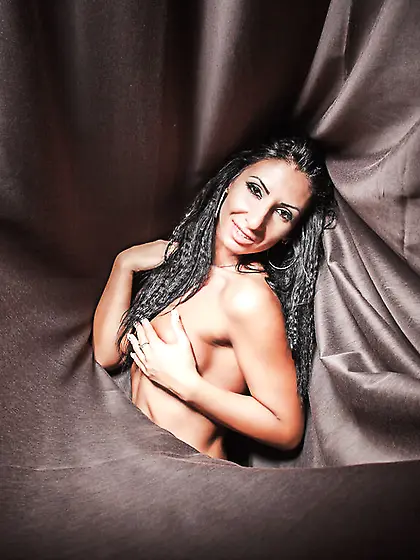 White girl black hair