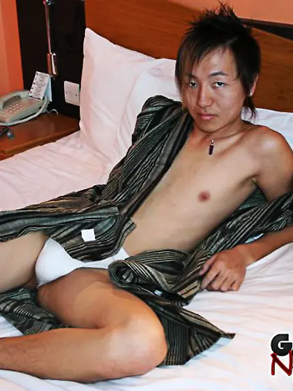 Asian dude takes green