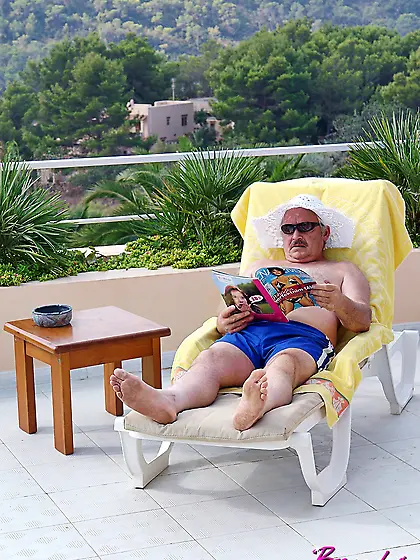 Senior grandpa banging stunning