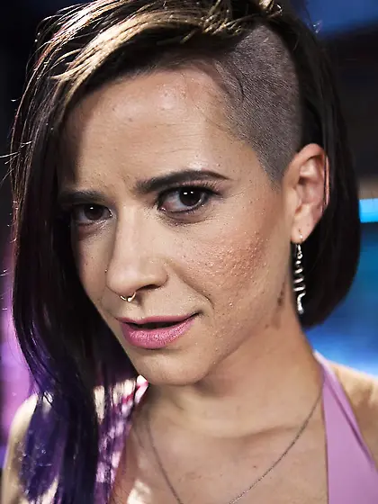 Inked whore bound masked