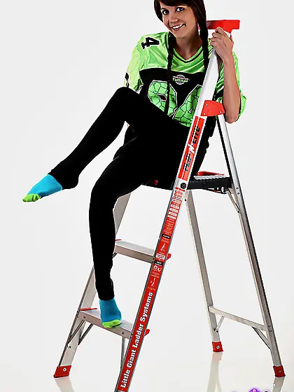 Seductive young brunette braided