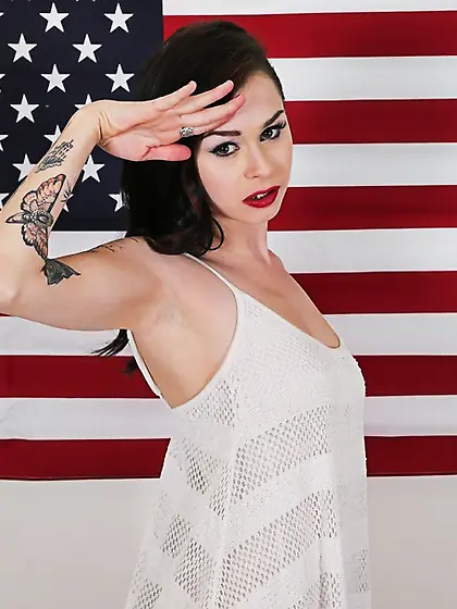 Sweet pin-up girl shows