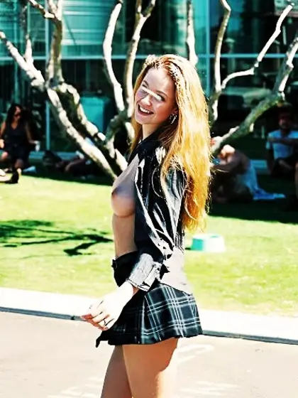 Mare Nasson gorgeous blonde public flasher 3