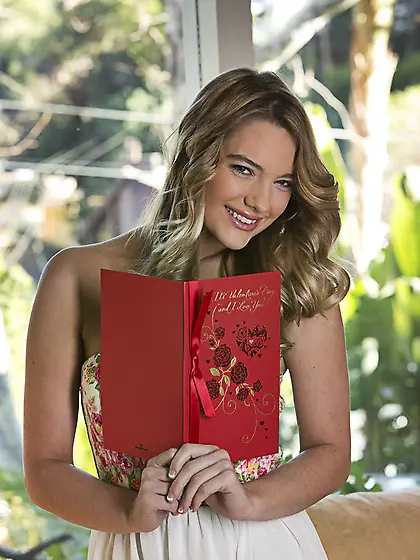 Blonde girl strips clothes