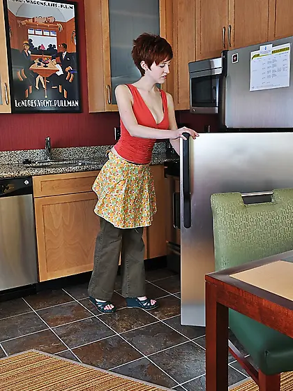 Short hair teen redhead