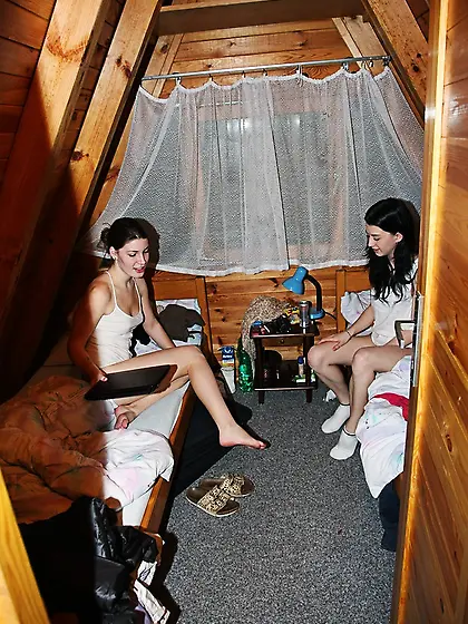 Young girls' ski trip goes wild in the cabin