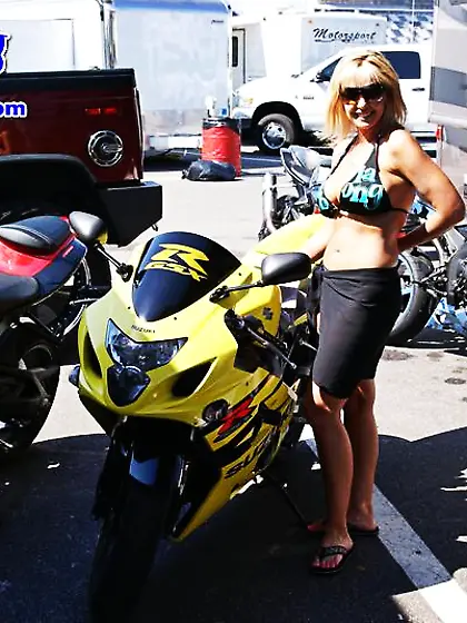 Short haired blonde wearing