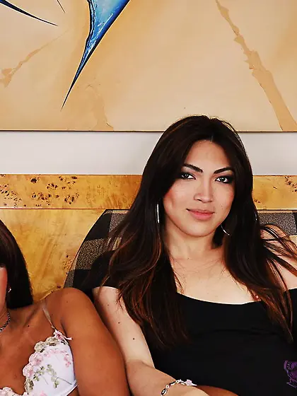 Shemale sluts enjoying playful orgy