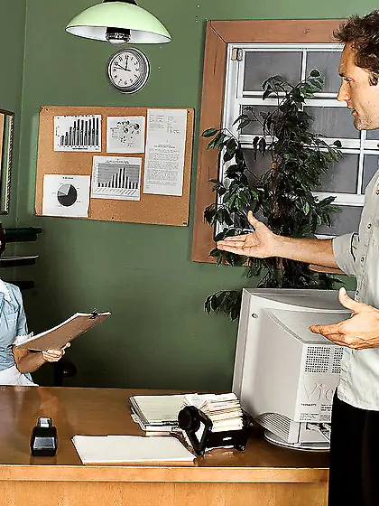 American mature waitress