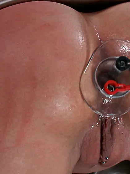 Totally nude ensalved cutie