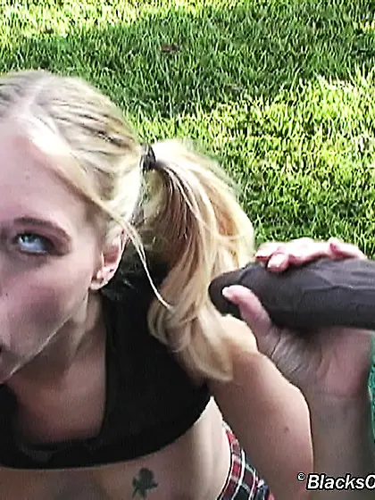 Pigtailed blonde is going to get herself ruined during IR sex